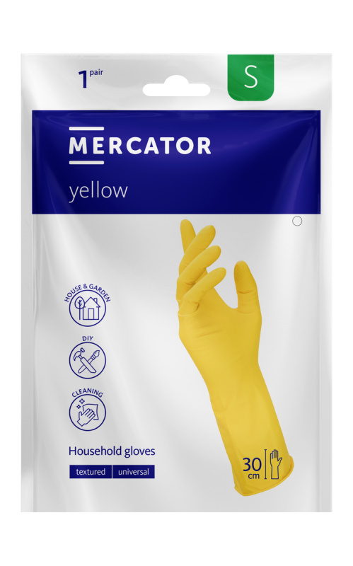 Mercator Medical Latexové úklidové rukavice MERCATOR yellow, 1 pár Velikost: L