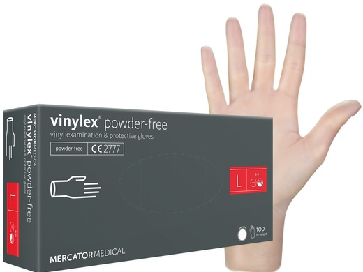 Mercator Medical Vinylové rukavice Mercator VINYLEX, nepudr., 100ks Velikost: L