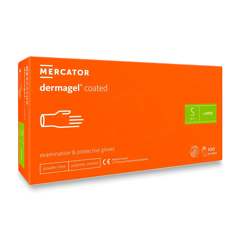 Mercator Medical Latexové rukavice Mercator DERMAGEL 100 ks Velikost: S