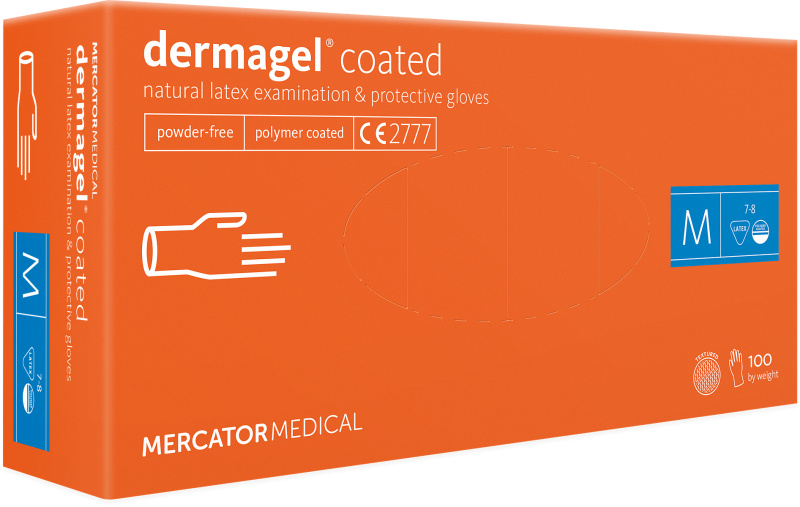 Mercator Medical Latexové rukavice Mercator DERMAGEL 100 ks Velikost: M