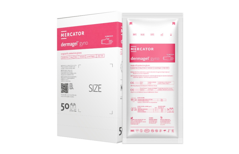 Mercator Medical Sterilní chirurgické latexové rukavice Mercator GYNO, 1 pár Velikost: S
