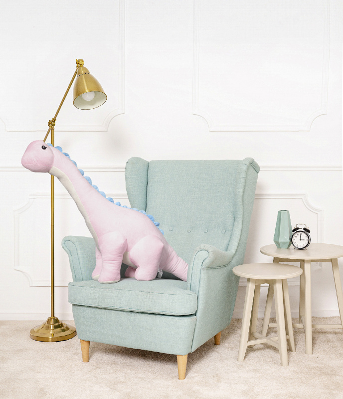 Tomido Plyšový dinosaurus Tobi 110 cm růžový
