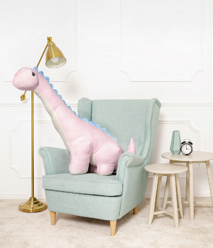 Tomido Plyšový dinosaurus Tobi 150 cm růžový