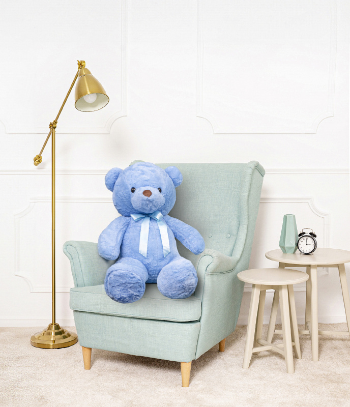 Tomido Plyšový medvěd Dulce 120 cm modrý
