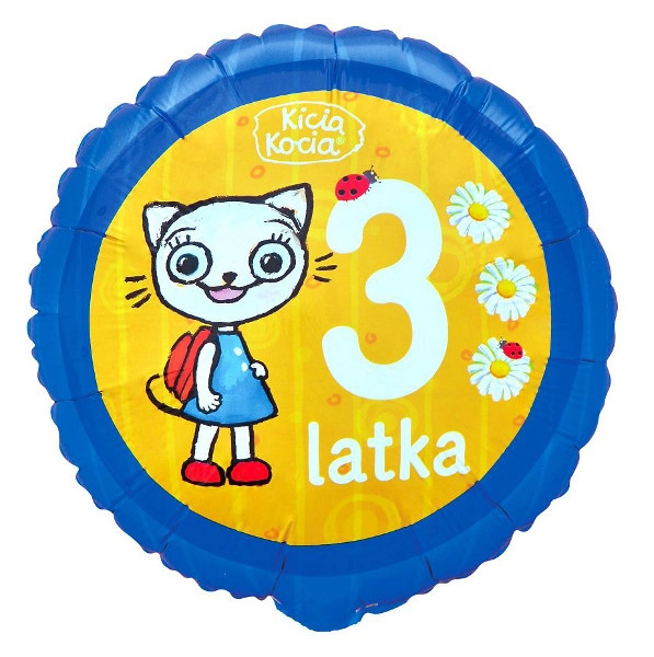 Fóliový balónek Kicia Kocia číslo 3 (46 cm)