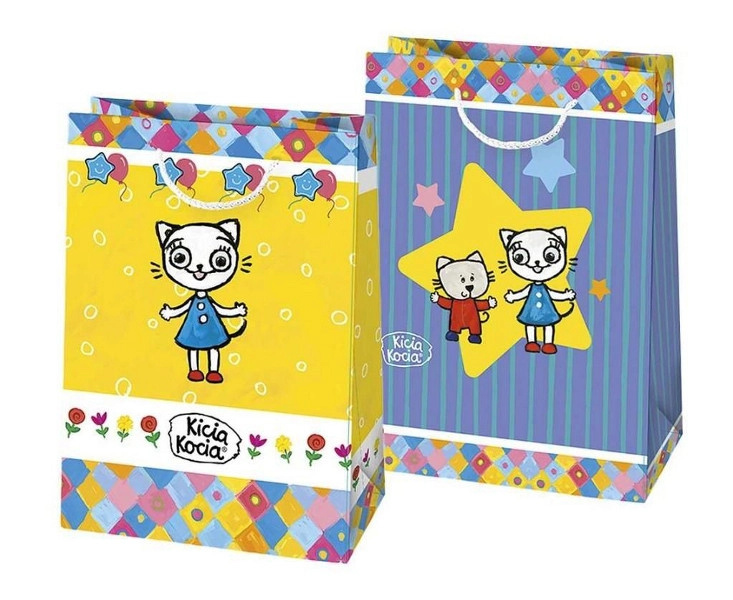 Dárková taška KICIA KOCIA – papírová, barevná, sada 10 ks