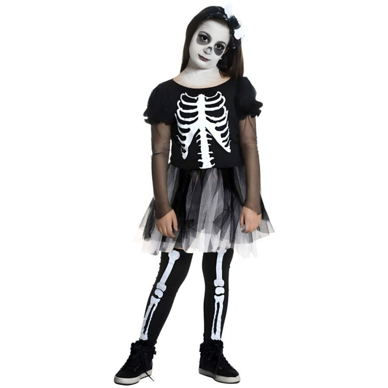 dívčí kostým kostlivec 110–120 cm