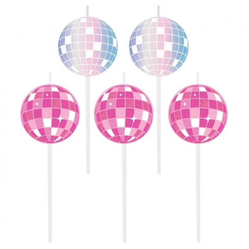GoDan Dortové svíčky Disco koule 5ks