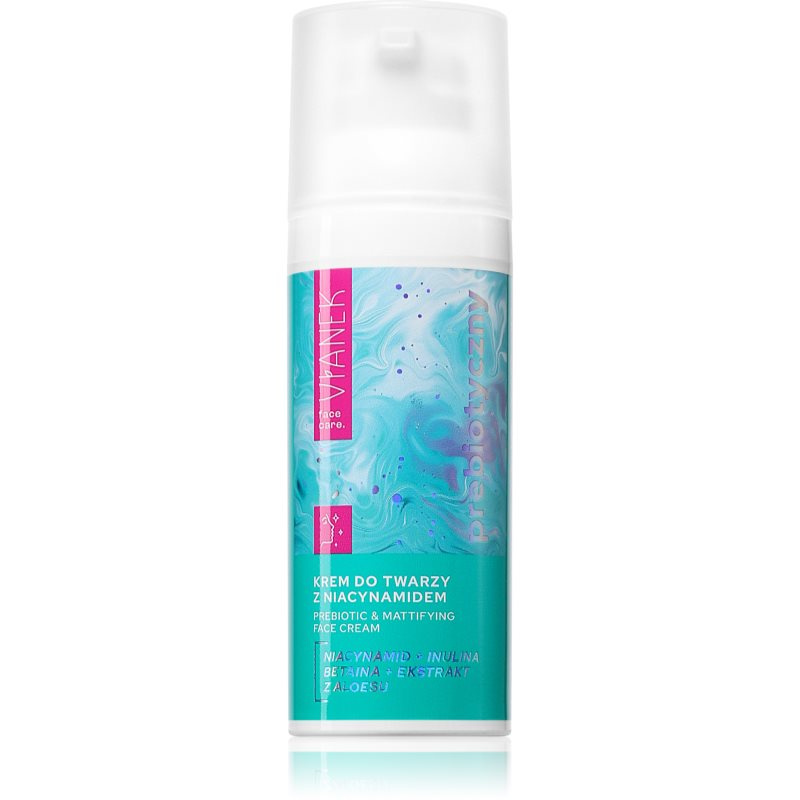 Vianek Prebiotic Mattifying lehký zmatňující pleťový krém s prebiotiky pro smíšenou pleť 50 ml