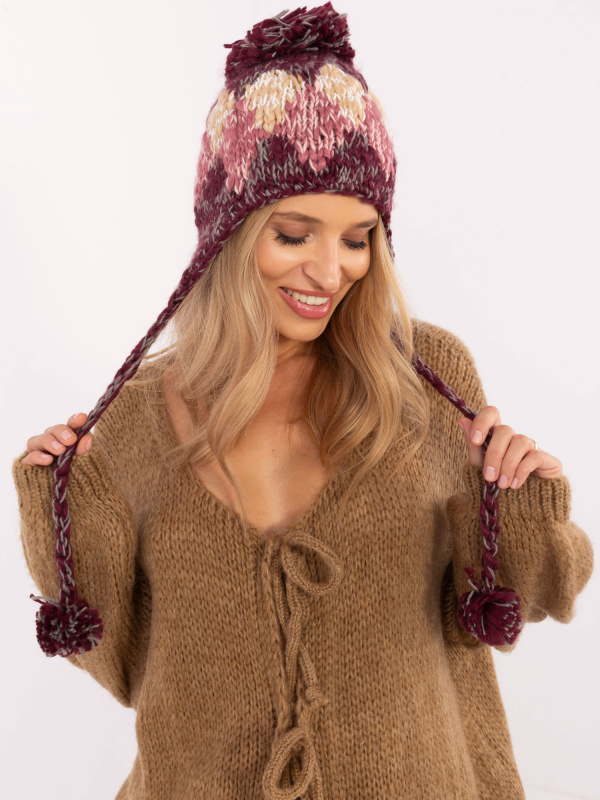 Čepice AT CZ CHA9213.91 bordó jedna velikost