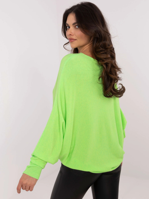 Svetr DHJ SW 8862.91 fluo zelený jedna velikost