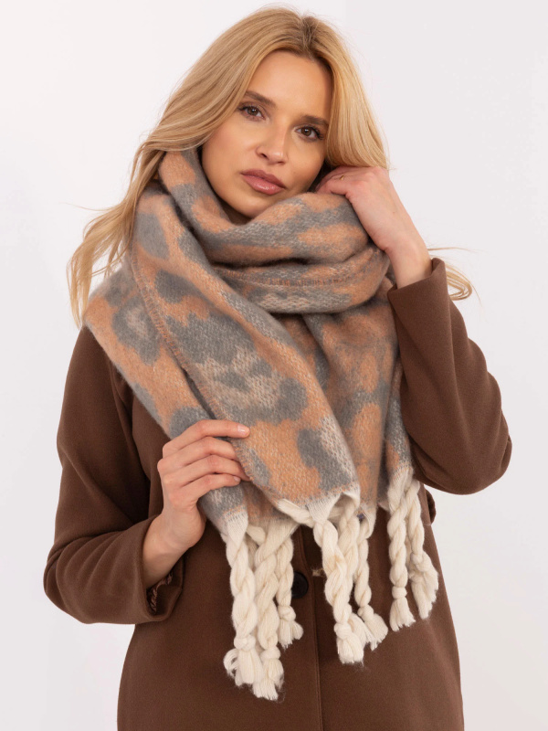 Wool Fashion Italia Šála AT-SZ-416.22X- Barva: Oranžová, Velikost: UNI