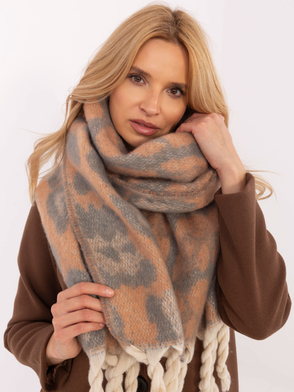 Wool Fashion Italia Šála AT-SZ-416.22X- Barva: Oranžová, Velikost: UNI