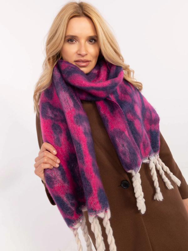 Wool Fashion Italia Šála -AT-SZ-416.27P Barva: Růžová - tmavě, Velikost: UNI