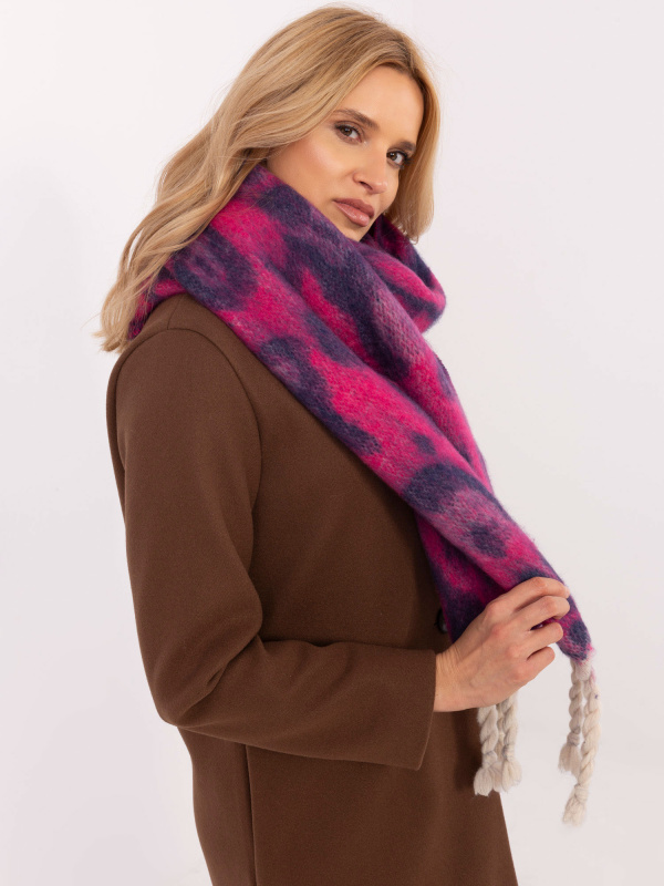 Wool Fashion Italia Šála -AT-SZ-416.27P Barva: Růžová - tmavě, Velikost: UNI