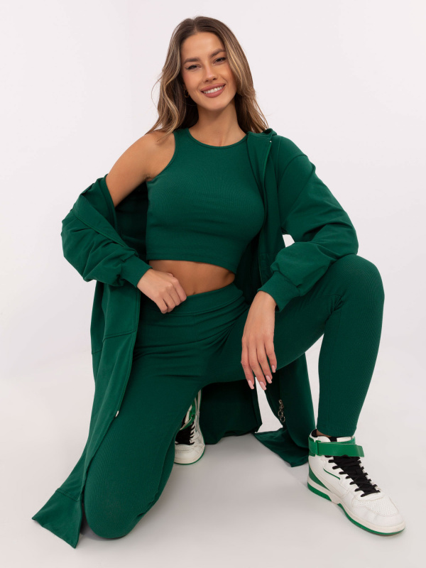 Sada EM KMPL 851.86P tmavě zelená jedna velikost