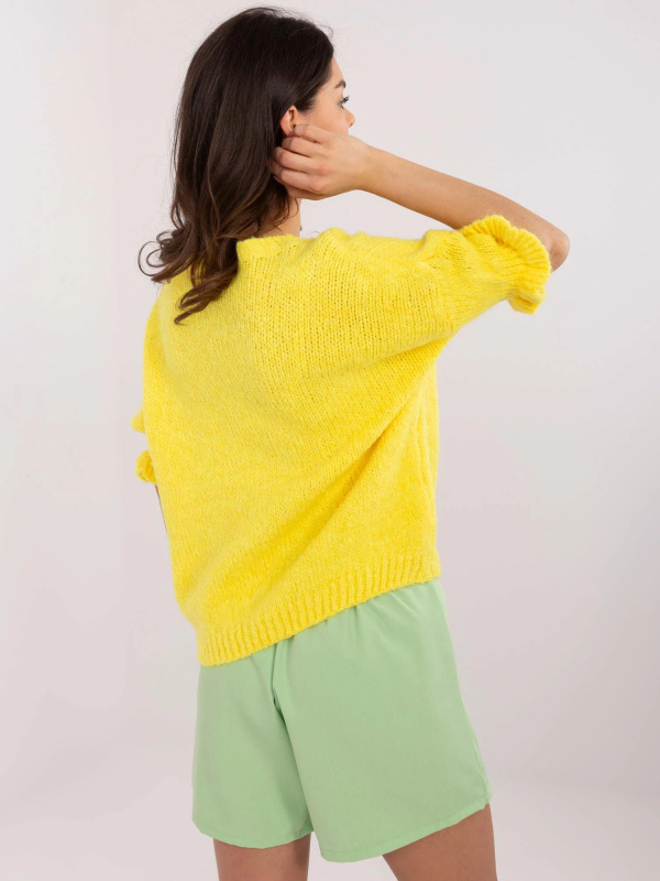 ITALY MODA Svetr -MI-SW-2913.99 Barva: Žlutá, Velikost: UNI