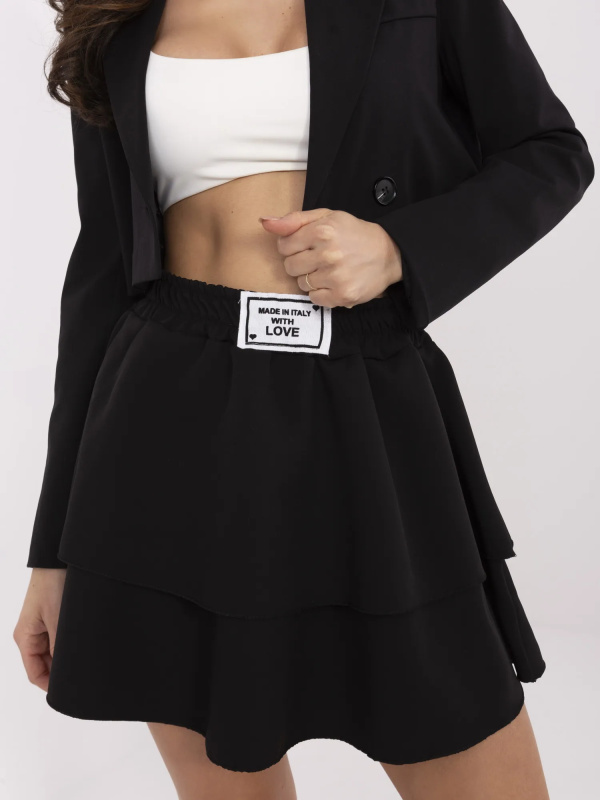 ITALY MODA Dámská sukně MI-SD-G9123-1.25 Barva: Černá, Velikost: UNI