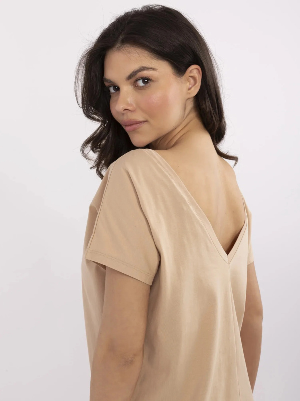 Tričko RV-TS-4662.93 BASIC FEEL GOOD Barva: Béžová, Velikost: XL