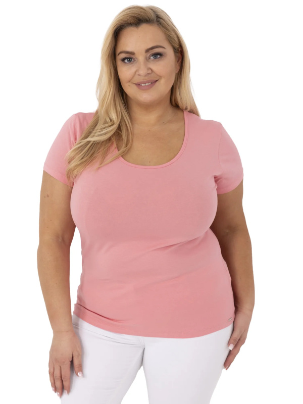 Tričko Plus Size RV-TS-A556.03 RELEVANCE Barva: Oranžová, Velikost: XL