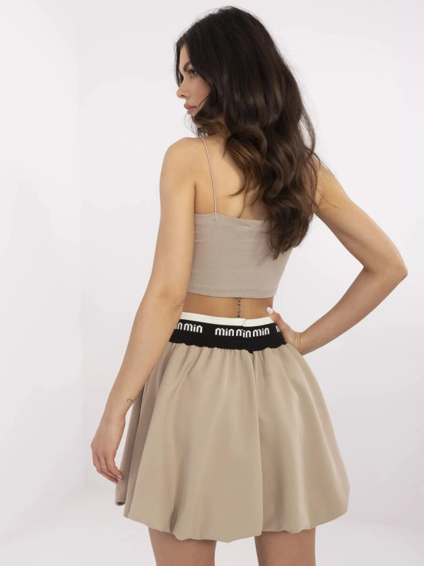 ITALY MODA Dámská sukně MI-SD-618371.69P Barva: Béžová - tmavě, Velikost: UNI