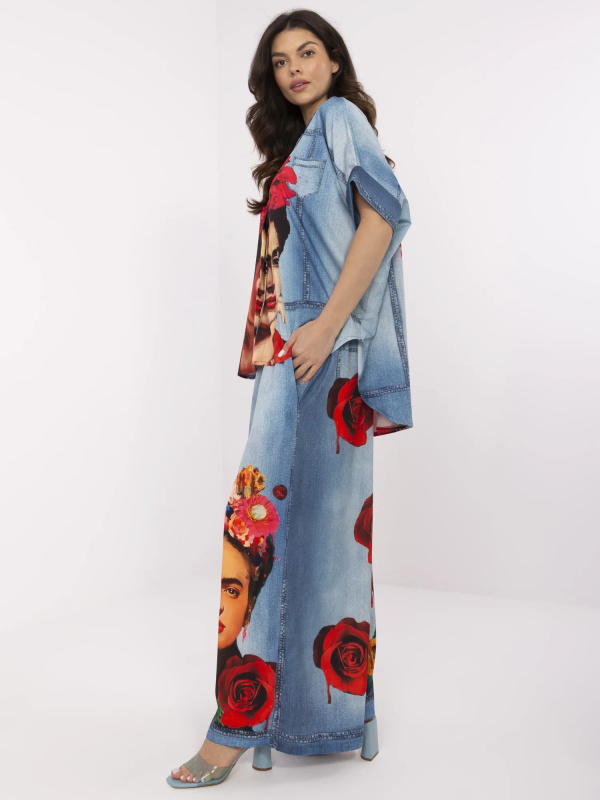 Kalhoty DHJ SP 19183 5.78 modrá jedna velikost