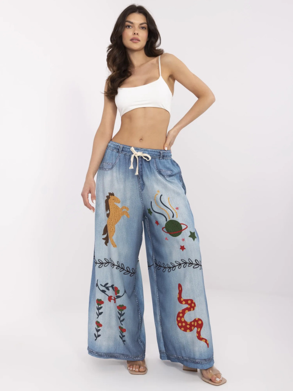 Kalhoty DHJ SP 19183 9.54 modrá jedna velikost