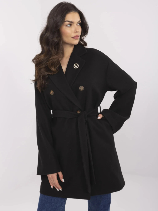 Och Bella Kabát -TW-PL-BI-28987.85 Barva: Černá, Velikost: M