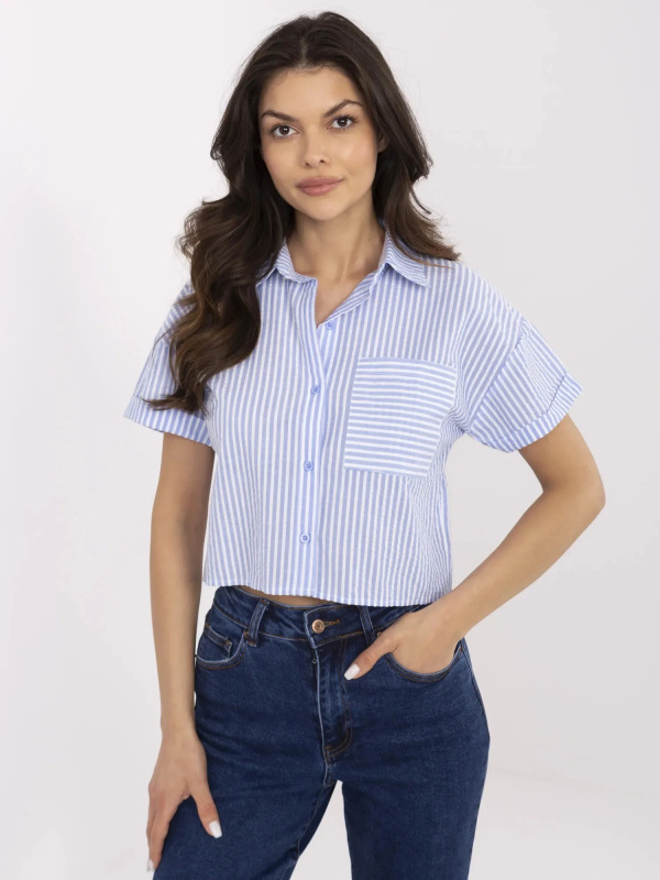 Košile NM KS KA 01148.50P bílo-modrá M/L
