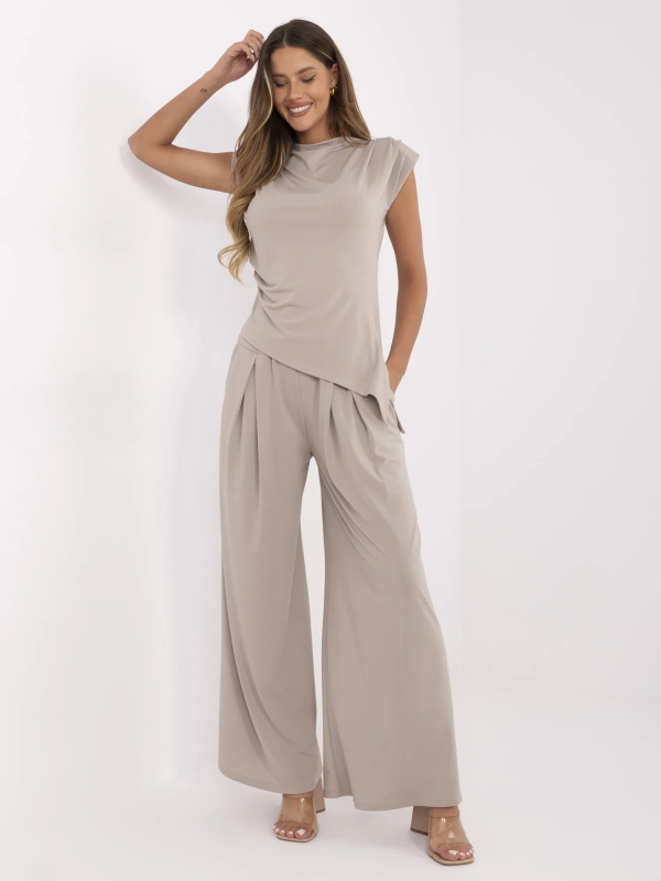 ITALY MODA Komplet-DHJ-KMPL-20757.85- Barva: Béžová - tmavě, Velikost: UNI