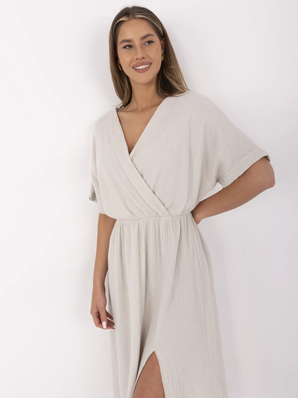 ITALY MODA Šaty -MI-SK-121008.84 Barva: Béžová, Velikost: UNI