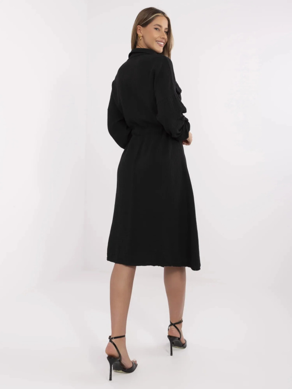 ITALY MODA Šaty -MI-SK-91166.73 Barva: Černá, Velikost: UNI