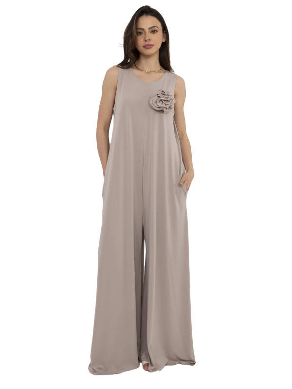 ITALY MODA Overal -DHJ-KO-20812.72 Barva: Béžová - tmavě, Velikost: UNI