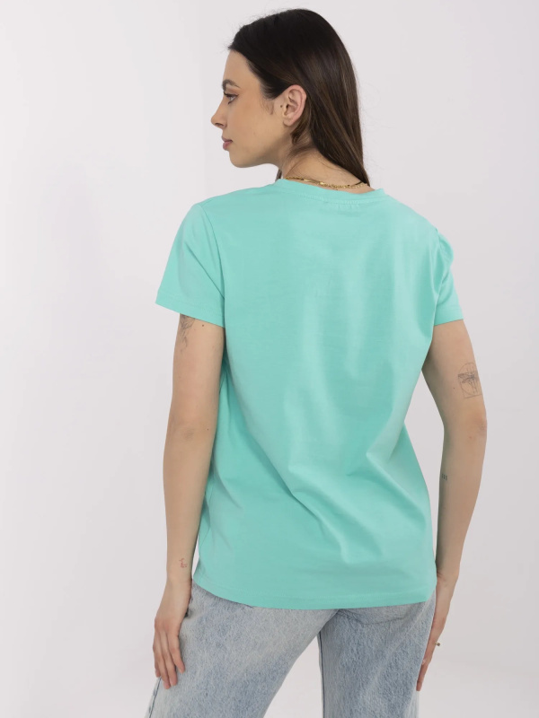 Tričko CLM-TS-1640.87 BASIC FEEL GOOD Barva: Tyrkysová, Velikost: XL
