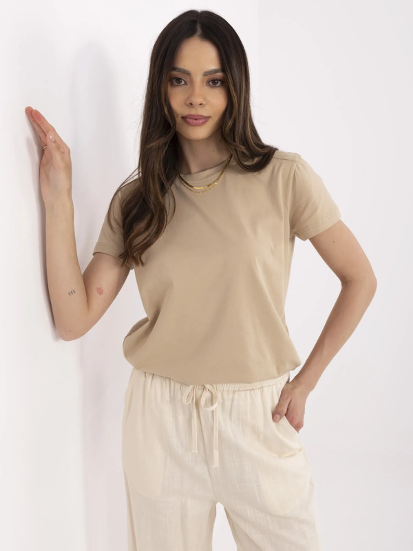 Tričko CLM-TS-1640.87 BASIC FEEL GOOD Barva: Béžová, Velikost: L