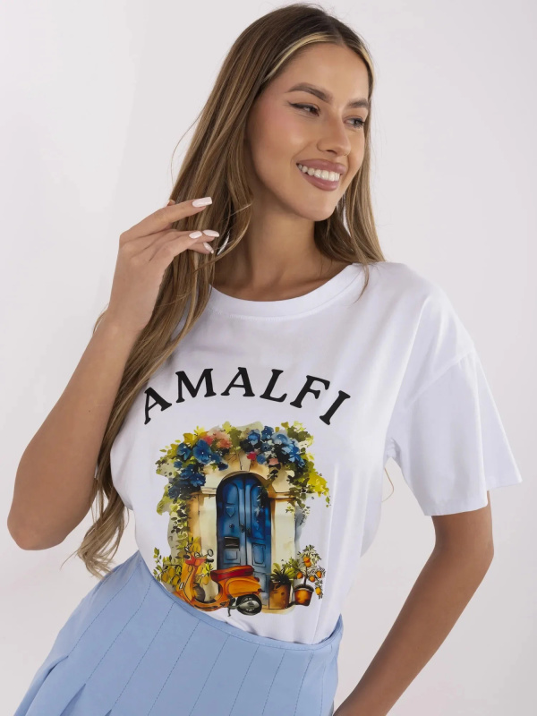 Tričko MI-TS-M3221G.75 ITALY MODA Barva: Bílá, Velikost: UNI