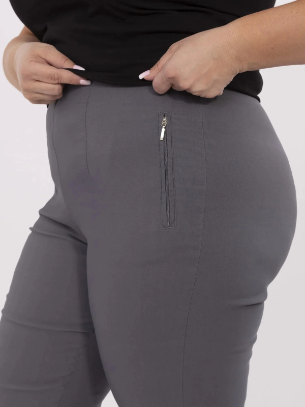 Kalhoty Plus Size AT-SP-049.12 New Fashion Barva: Šedá - tmavě, Velikost: 54