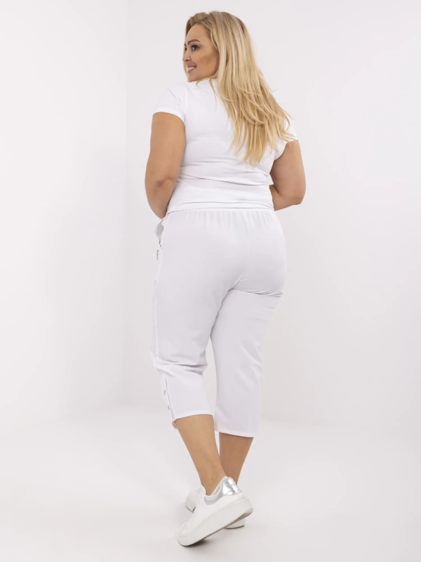 Kalhoty Plus Size AT-SP-845.64 New Fashion Barva: Bílá, Velikost: 44