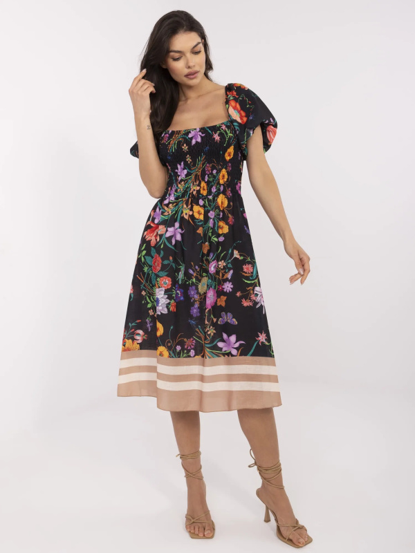 ITALY MODA Šaty -DHJ-SK-19396.76 Barva: Černá, Velikost: UNI