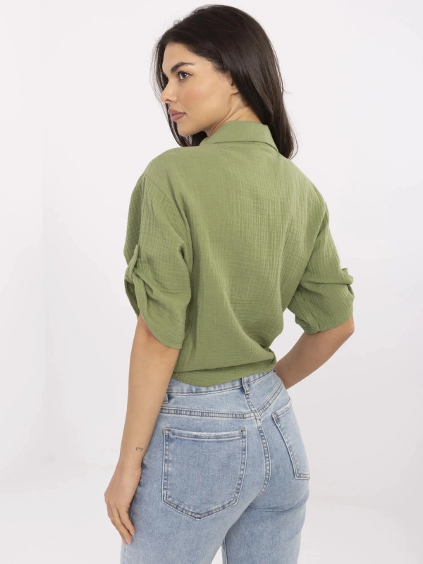 Košile DHJ KS 8595 1.66 khaki jedna velikost