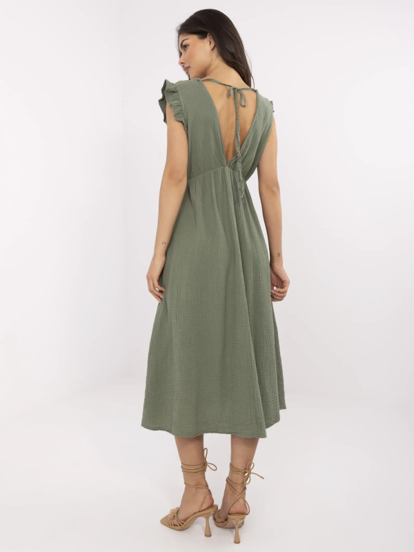 ITALY MODA Šaty -MI-SK-122126.77 Barva: Zelená, Velikost: UNI