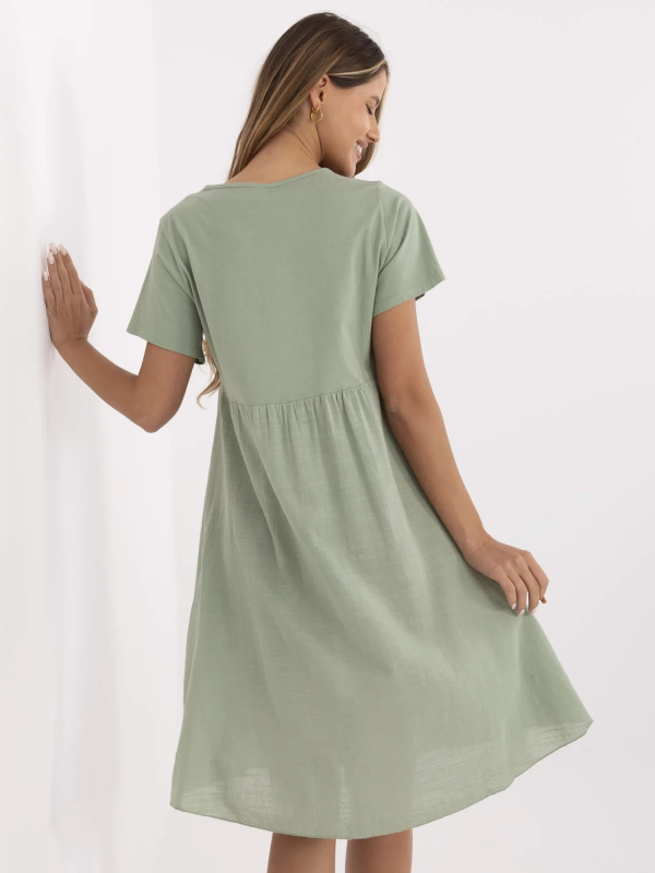 ITALY MODA Šaty-MO-SK-1005.67 Barva: Zelená, Velikost: UNI