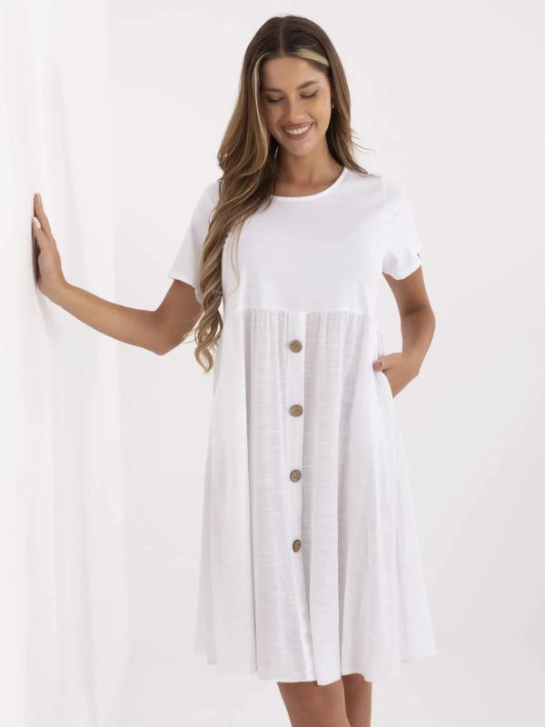 ITALY MODA Šaty-MO-SK-1005.67 Barva: Bílá, Velikost: UNI