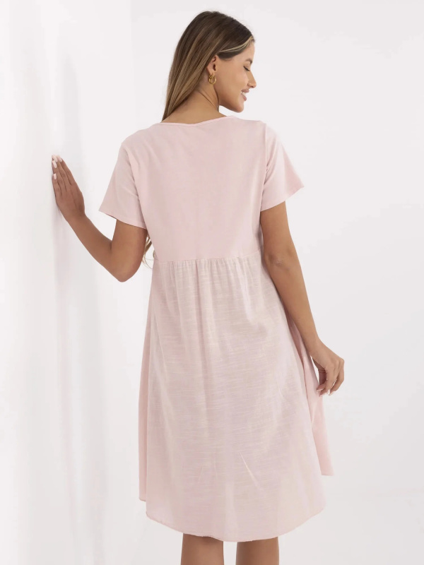 ITALY MODA Šaty-MO-SK-1005.67 Barva: Růžová - světle, Velikost: UNI