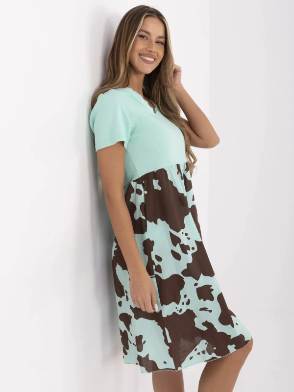 ITALY MODA Šaty -DHJ-SK-253701.80 Barva: Zelená - světle, Velikost: UNI