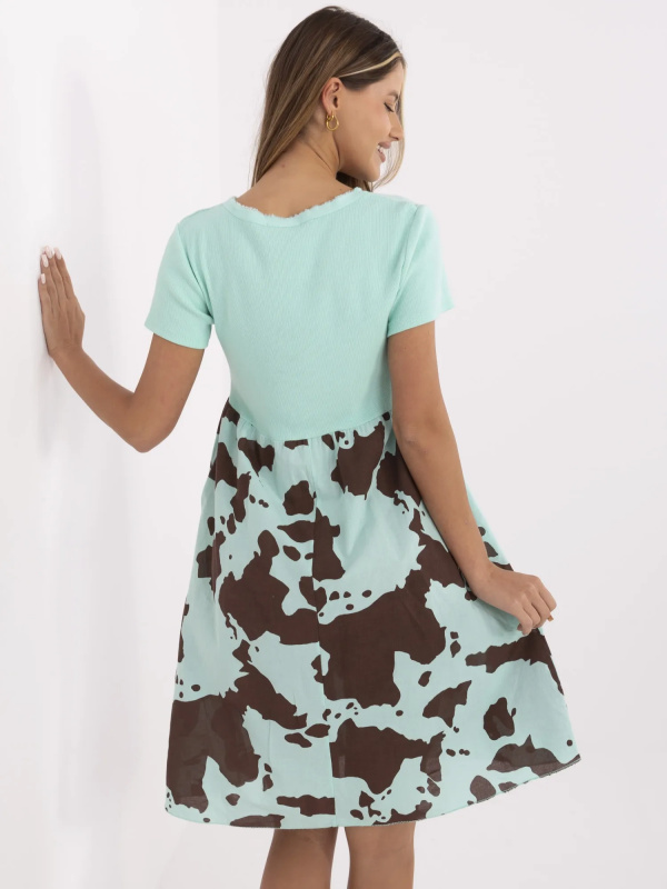 ITALY MODA Šaty -DHJ-SK-253701.80 Barva: Zelená - světle, Velikost: UNI
