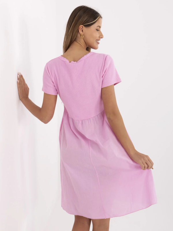 ITALY MODA Šaty -DHJ-SK-25370.85 Barva: Růžová, Velikost: UNI
