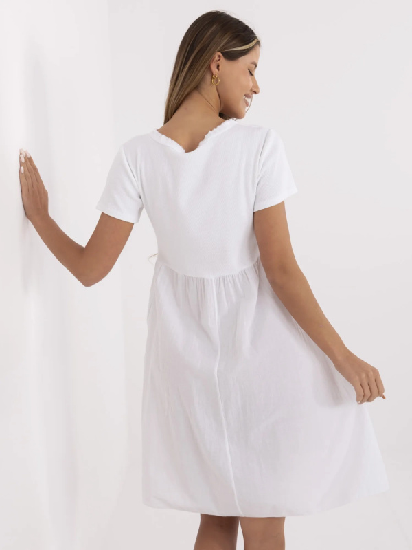 ITALY MODA Šaty -DHJ-SK-25370.85 Barva: Bílá, Velikost: UNI