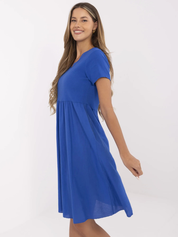 ITALY MODA Šaty -DHJ-SK-25370.85 Barva: Modrá - tmavě, Velikost: UNI