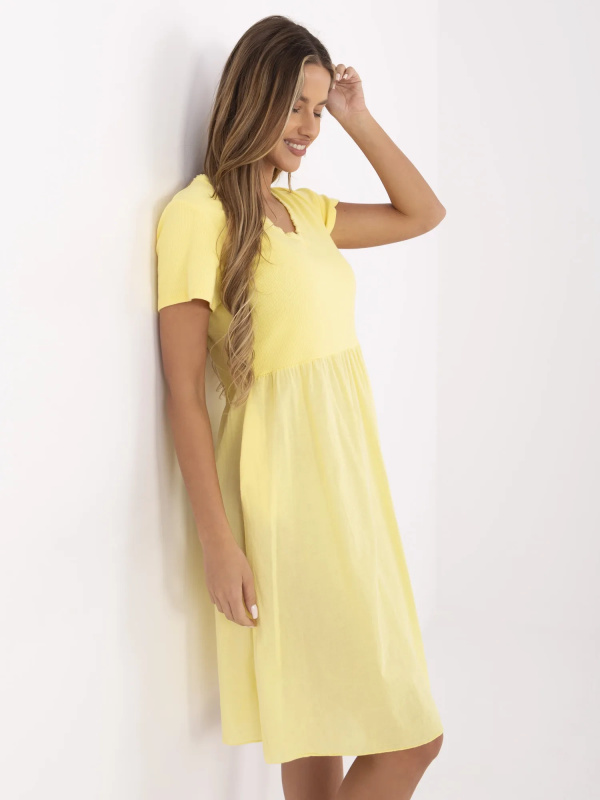 ITALY MODA Šaty -DHJ-SK-25370.85 Barva: Zlatá, Velikost: UNI